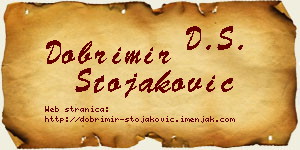 Dobrimir Stojaković vizit kartica